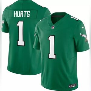 NWT Jalen Hurts Philadelphia Eagles Green #1 Jersey Size Medium Unisex